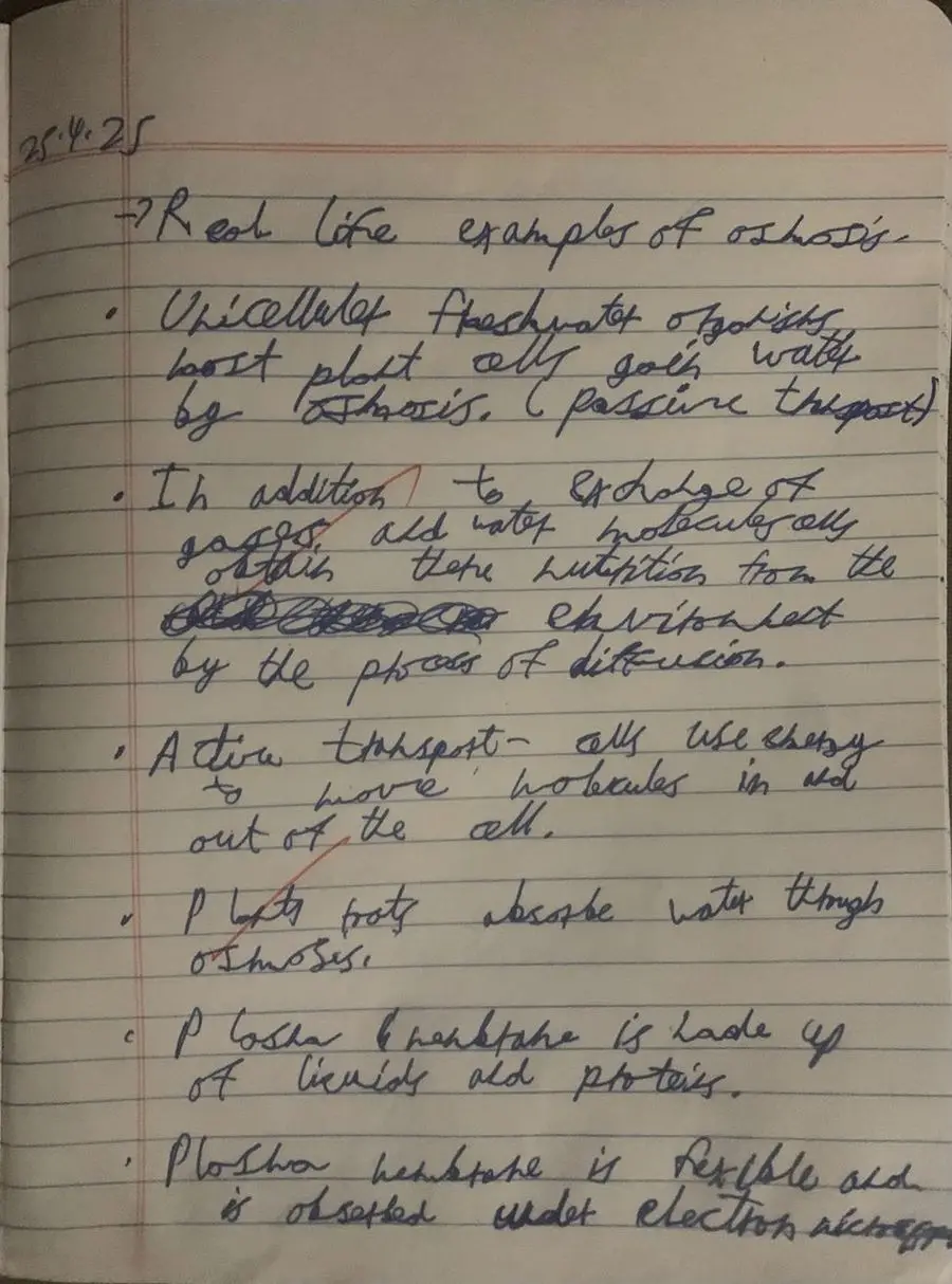 Khushal A.'s English handwriting, before the course